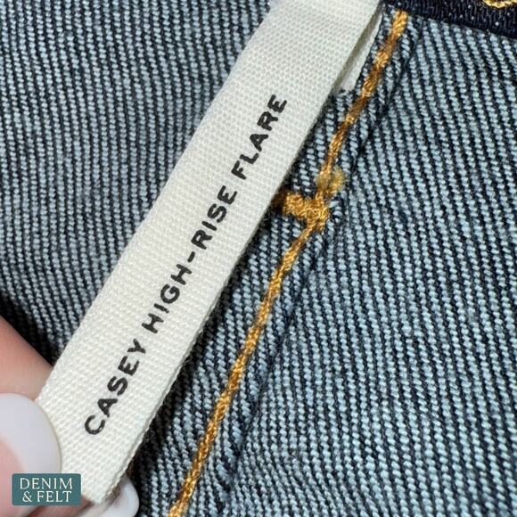 NEW Rag & Bone Casey High Rise Rinse Ankle Flare Jeans Dark Indigo Size 30 - Picture 13 of 16